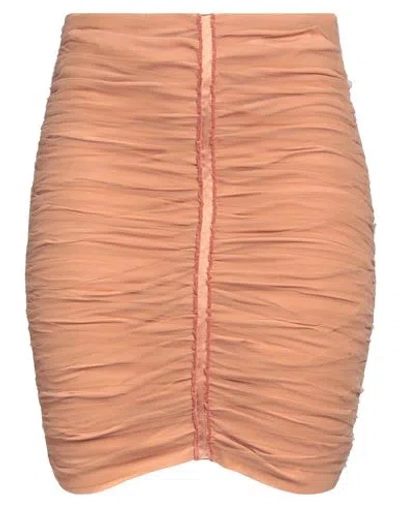 Elisabetta Franchi Woman Mini Skirt Camel Size 8 Polyamide
