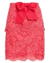 Elisabetta Franchi Woman Mini Skirt Coral Size 10 Polyamide, Viscose, Polyester In Red