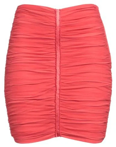 Elisabetta Franchi Woman Mini Skirt Coral Size 4 Polyamide