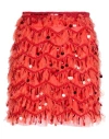 Elisabetta Franchi Woman Mini Skirt Coral Size 4 Polyamide, Plastic, Glass In Pink