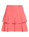 Elisabetta Franchi Woman Mini Skirt Coral Size 4 Polyester In Pink