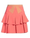Elisabetta Franchi Woman Mini Skirt Coral Size 8 Polyester In Red