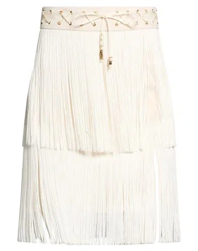 Elisabetta Franchi Woman Mini Skirt Cream Size 2 Polyester, Elastane, Acetate In White