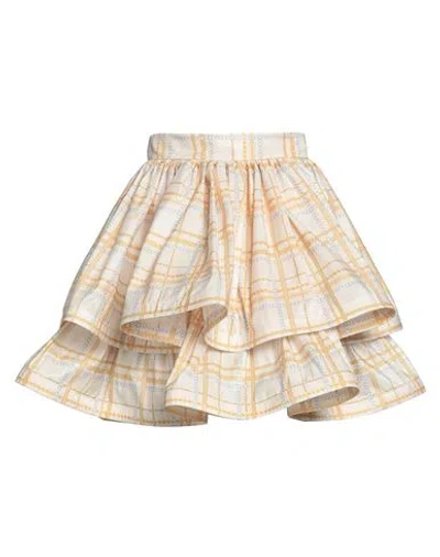 Elisabetta Franchi Woman Mini Skirt Cream Size 4 Polyester In White
