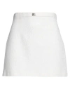 Elisabetta Franchi Woman Mini Skirt Cream Size 6 Tencel, Polyester, Acrylic, Viscose, Wool In White