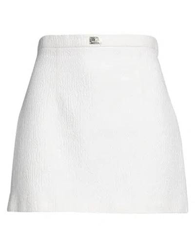 Elisabetta Franchi Woman Mini Skirt Cream Size 6 Tencel, Polyester, Acrylic, Viscose, Wool In White
