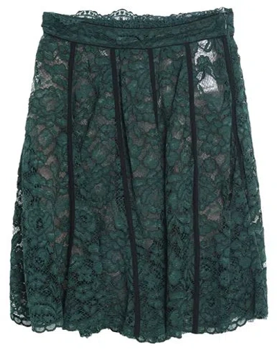 Elisabetta Franchi Woman Mini Skirt Dark Green Size 8 Polyamide, Viscose, Polyester