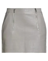 Elisabetta Franchi Woman Mini Skirt Grey Size 6 Ovine Leather In Gray