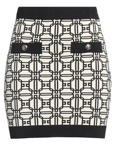 ELISABETTA FRANCHI ELISABETTA FRANCHI WOMAN MINI SKIRT IVORY SIZE 10 VISCOSE, POLYAMIDE