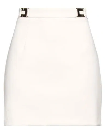 Elisabetta Franchi Woman Mini Skirt Ivory Size 6 Polyester, Elastane In White