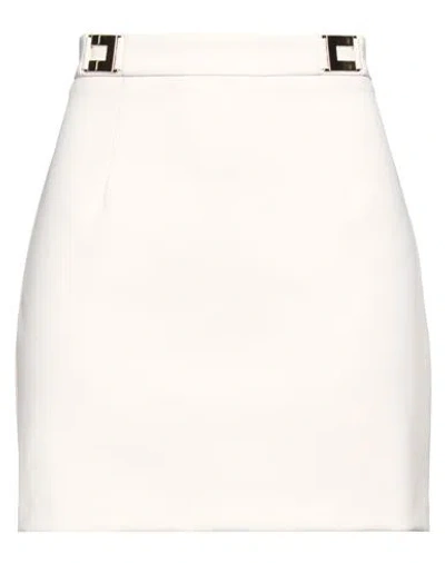 Elisabetta Franchi Woman Mini Skirt Ivory Size 4 Polyester, Elastane In White