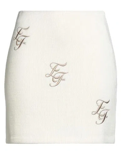 Elisabetta Franchi Woman Mini Skirt Ivory Size 6 Virgin Wool, Acrylic