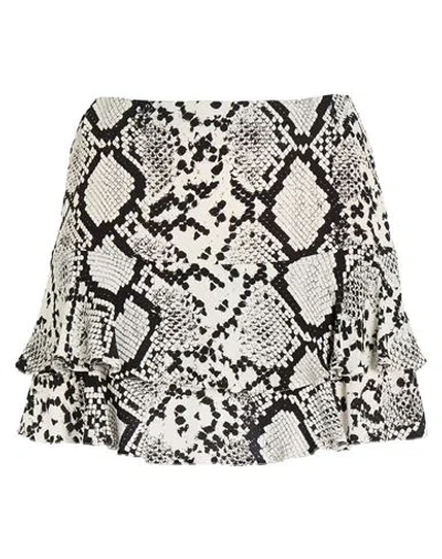 Elisabetta Franchi Woman Mini Skirt Ivory Size 8 Viscose In Multi