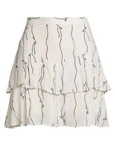 Elisabetta Franchi Woman Mini Skirt Ivory Size 8 Viscose In White