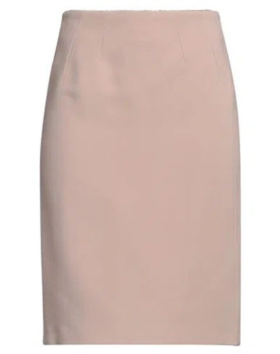 Elisabetta Franchi Woman Mini Skirt Light Brown Size 6 Viscose, Elastane In Beige