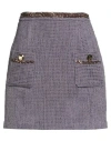 Elisabetta Franchi Woman Mini Skirt Lilac Size 4 Cotton, Viscose, Polyamide In Purple