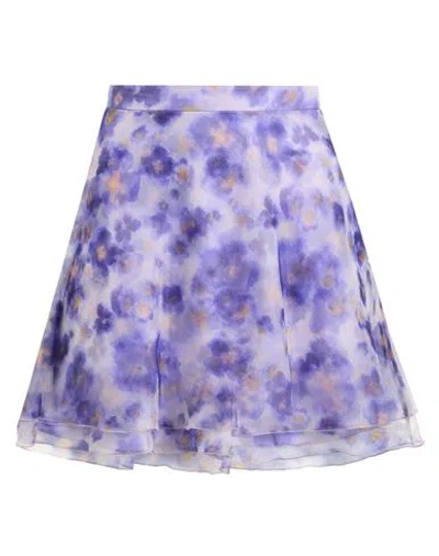 Elisabetta Franchi Woman Mini Skirt Lilac Size 4 Polyester In Purple