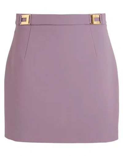 Elisabetta Franchi Woman Mini Skirt Mauve Size 8 Polyester, Elastane