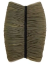 Elisabetta Franchi Woman Mini Skirt Military Green Size 4 Polyamide, Elastane In Green