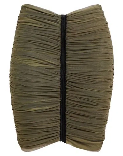 Elisabetta Franchi Woman Mini Skirt Military Green Size 4 Polyamide, Elastane
