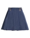 Elisabetta Franchi Woman Mini Skirt Navy Size 4 Polyester In Blue