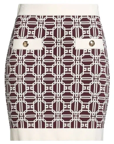 Elisabetta Franchi Woman Mini Skirt Plum Size 8 Viscose, Polyamide