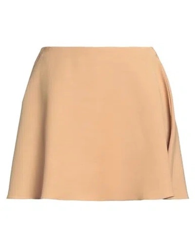 Elisabetta Franchi Woman Mini Skirt Sand Size 4 Wool, Viscose, Silk In Neutral