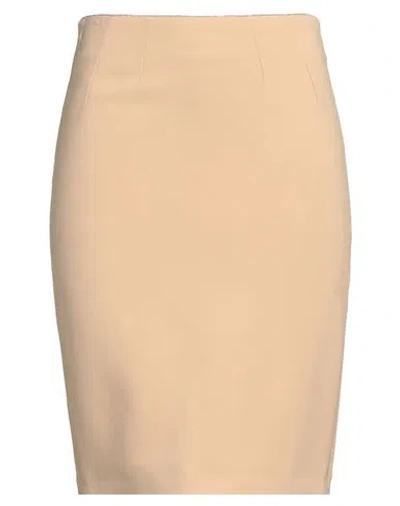 Elisabetta Franchi Woman Mini Skirt Sand Size 8 Viscose, Elastane In Beige