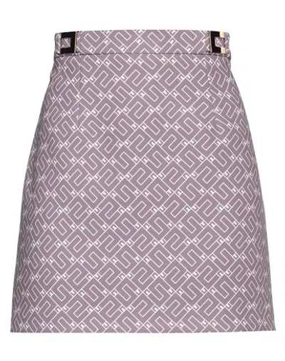 Elisabetta Franchi Woman Mini Skirt Taupe Size 6 Polyester, Elastane In Grey