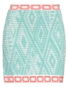 Elisabetta Franchi Woman Mini Skirt Turquoise Size 8 Cotton, Acrylic In Blue