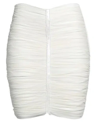 Elisabetta Franchi Woman Mini Skirt White Size 6 Polyamide, Elastane