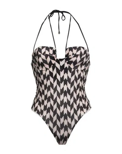 Elisabetta Franchi Woman One-piece Swimsuit Black Size 4 Polyester, Elastane