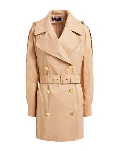 Elisabetta Franchi Woman Overcoat & Trench Coat Camel Size 8 Polyester In Beige