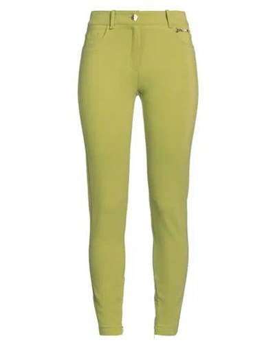 Elisabetta Franchi Woman Pants Acid Green Size 12 Viscose, Cotton, Polyamide, Elastane