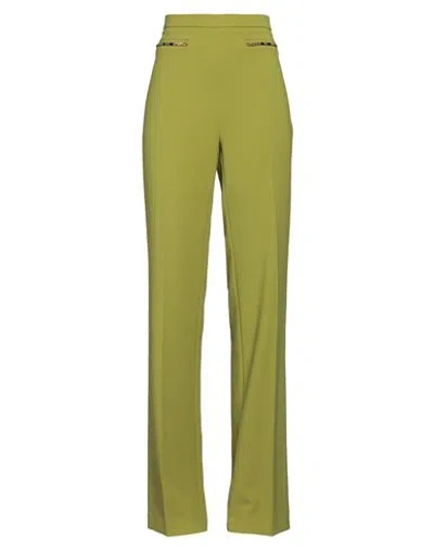 Elisabetta Franchi Woman Pants Acid Green Size 12 Polyester, Elastane