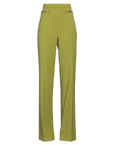Elisabetta Franchi Woman Pants Acid Green Size 4 Polyester, Elastane