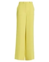 Elisabetta Franchi Wide-leg Crepe Trousers In Green