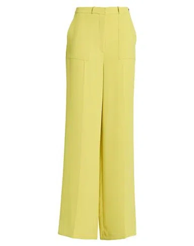 Elisabetta Franchi Wide-leg Crepe Trousers In Yellow