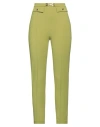 ELISABETTA FRANCHI ELISABETTA FRANCHI WOMAN PANTS ACID GREEN SIZE 8 POLYESTER, ELASTANE