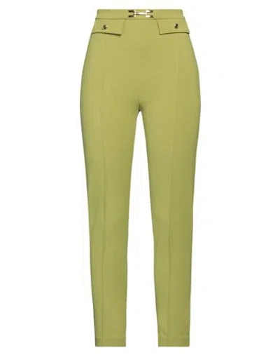 Elisabetta Franchi Woman Pants Acid Green Size 8 Polyester, Elastane