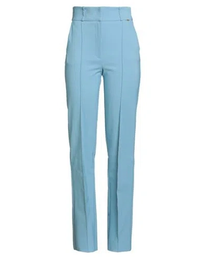 Elisabetta Franchi Woman Pants Azure Size 6 Polyester, Elastane In Blue