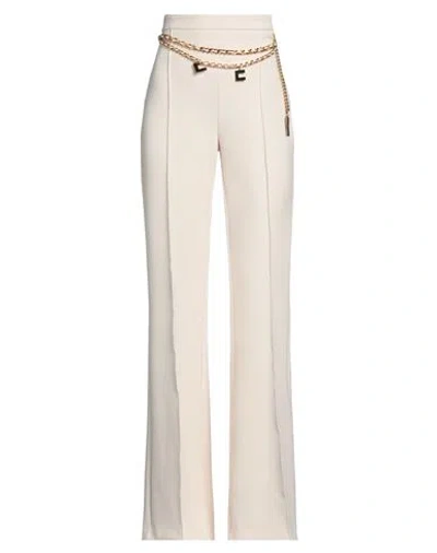 Elisabetta Franchi Woman Pants Beige Size 10 Polyester, Elastane