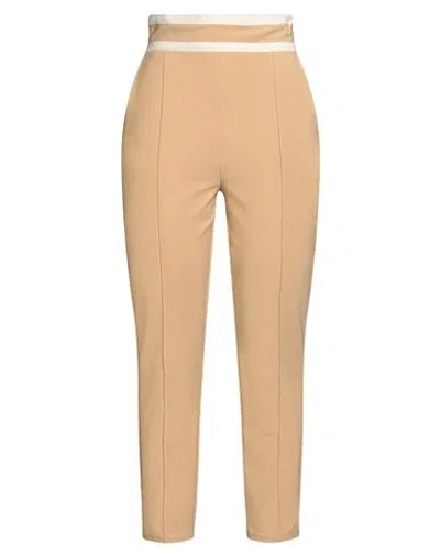 Elisabetta Franchi Woman Pants Beige Size 14 Polyamide, Elastane In Neutral