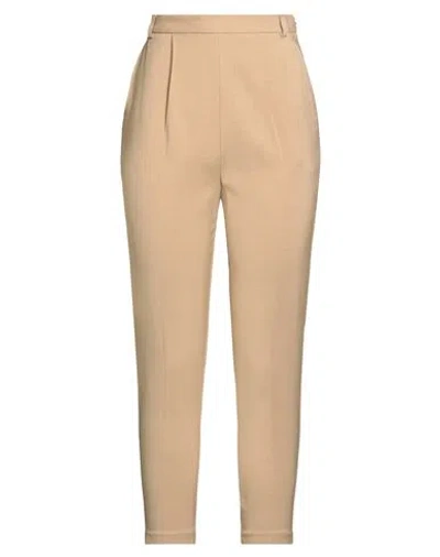 Elisabetta Franchi Woman Pants Beige Size 6 Viscose, Virgin Wool, Elastane