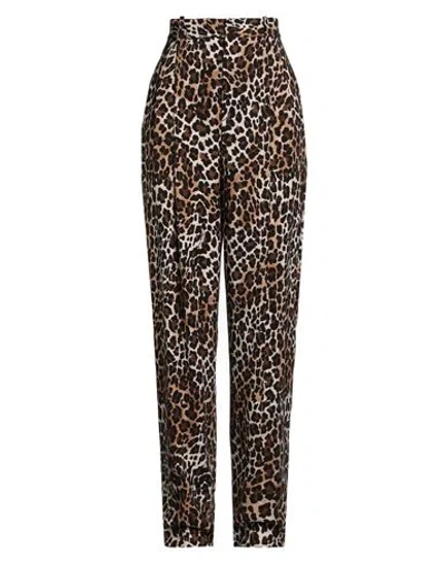 Elisabetta Franchi Woman Pants Beige Size 8 Viscose, Elastane In Brown