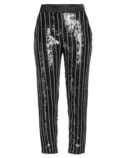 Elisabetta Franchi Woman Pants Black Size 10 Polyester, Plastic, Glass