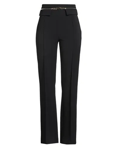 Elisabetta Franchi Woman Pants Black Size 12 Polyester, Elastane In Black