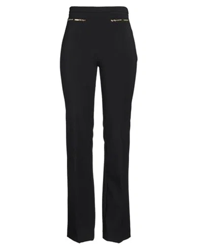 Elisabetta Franchi Woman Pants Black Size 10 Polyester, Elastane In Black