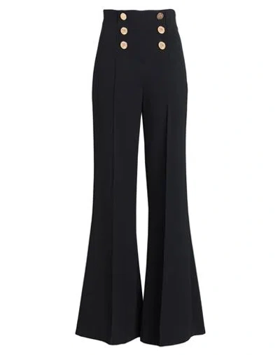 Elisabetta Franchi Woman Pants Black Size 6 Polyester In Burgundy
