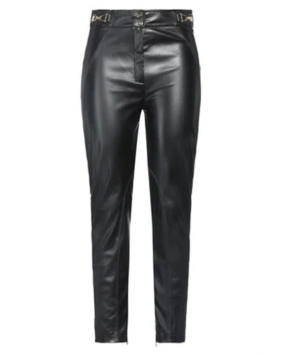 Elisabetta Franchi Woman Pants Black Size 8 Polyester, Polyurethane Coated